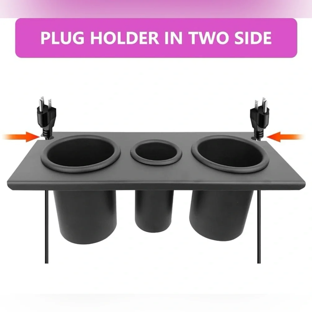 Black Metal Hair Tool Cabinet Wall Mount Holder